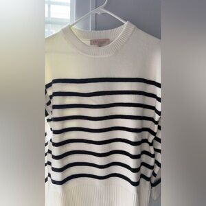 Philosophy Black and White Striped Sweater